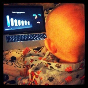 Georgie watching the Keynote