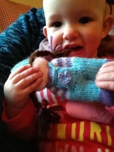 Eating the hair!