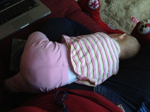 Asleep on my lap