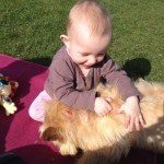 Enthusiastic doggie cuddles