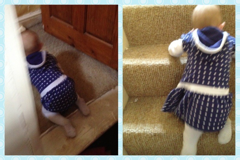 Climbing the stairs!