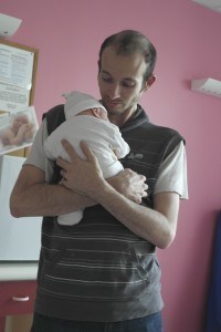 Cuddles with Daddy