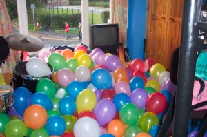 We did this to her big brother's room. He wasn't very pleased with us!
