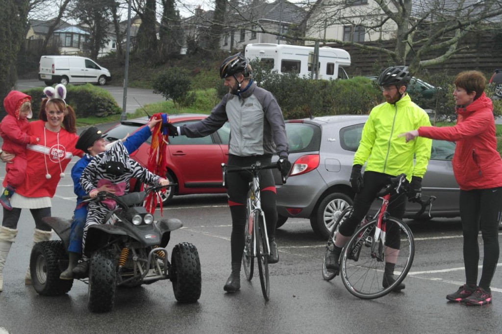 Handing over the baton at Camelford!