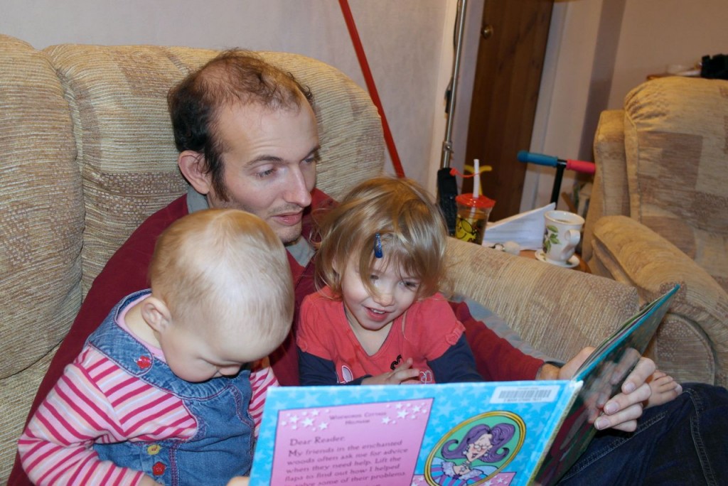 Reading books with Daddy
