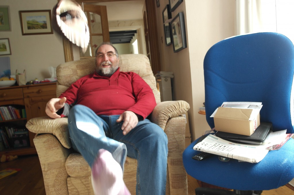 Dad slipper flipping