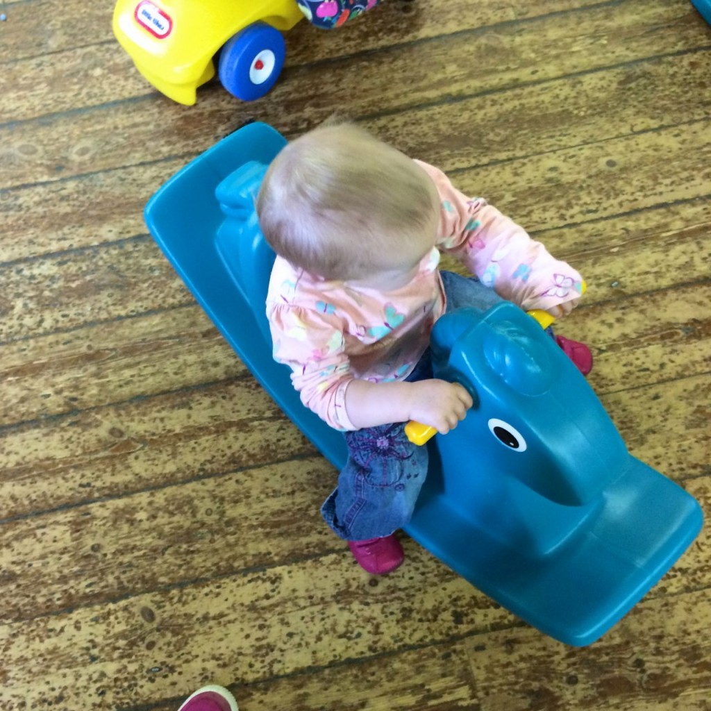 Lydia enjoying playgroup