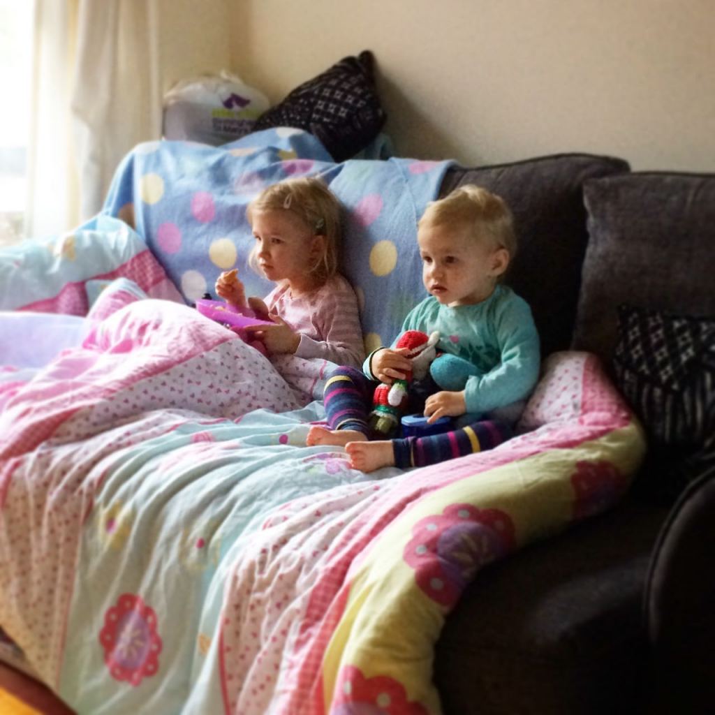 Georgie had a duvet day & Lydia joined in!