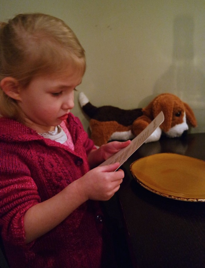 Reading the menu