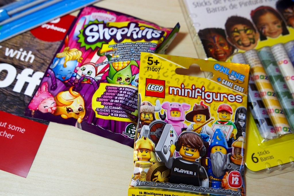 Toys in surprise bags
