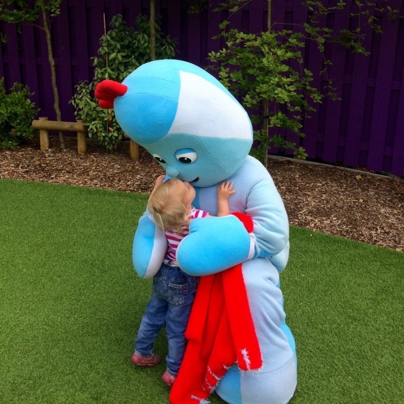 Lydia and Iggle Piggle at CBeebies Land