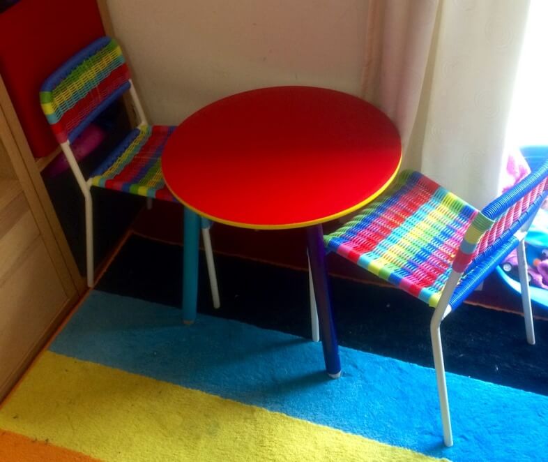 New rainbow chairs