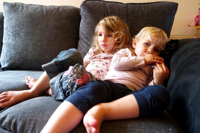 Cuddles on the sofa for these two - they've been vegging out a bit this week!