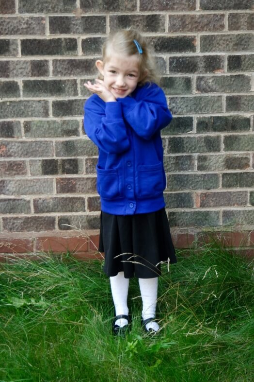 Georgie in her school uniform