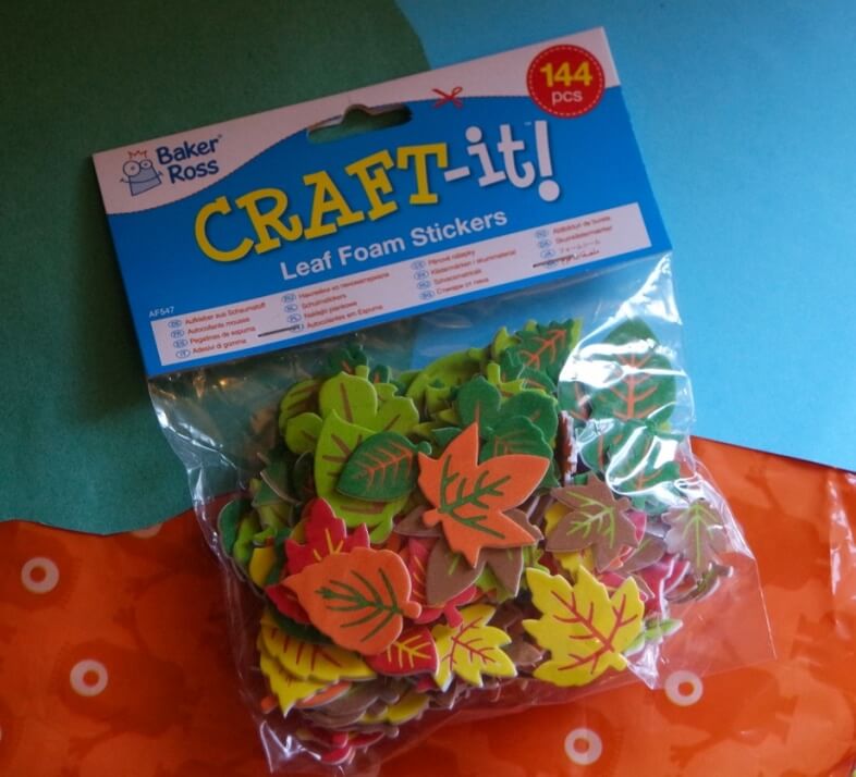 Baker Ross Foam Leaf Stickers
