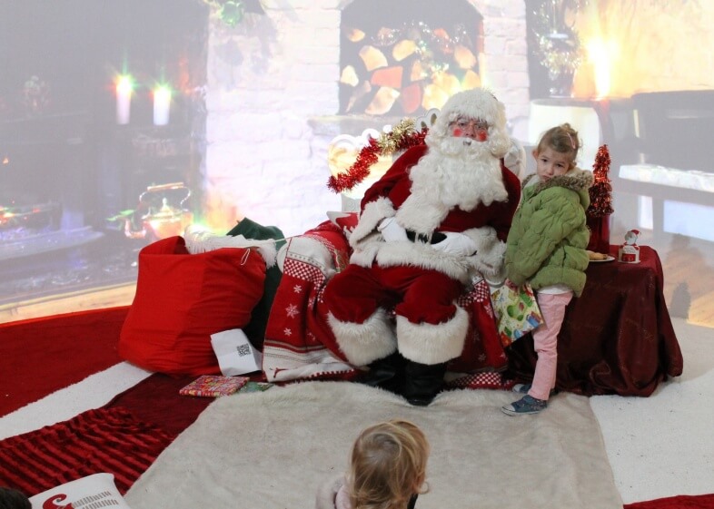 Georgie with Santa at Santa's Grotto, Bullring