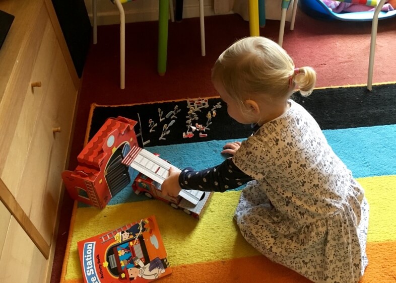 Playing with the Fire Station playset