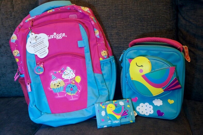 Smiggle yums bag, pals lunch box & wallet