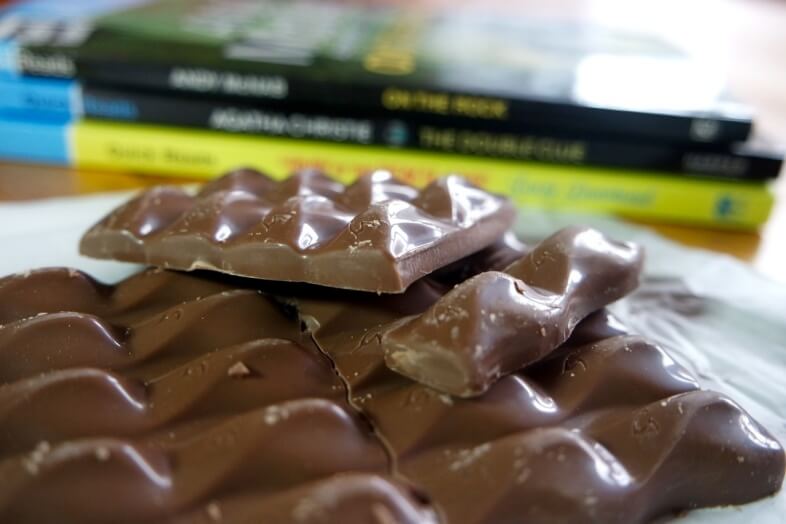 Galaxy chocolate & Quick Reads books