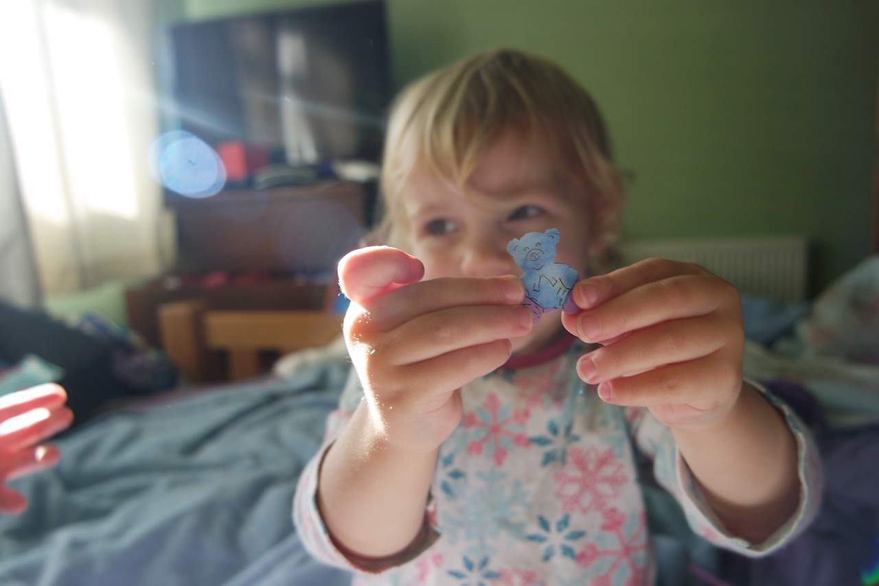 Lydia with her teddy bear whimsy