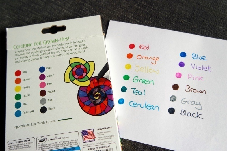 Crayola adult markers
