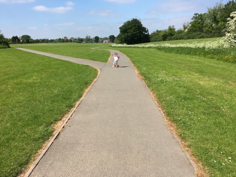 Scooting at the park