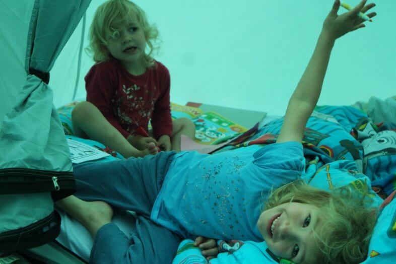 fun in the tent