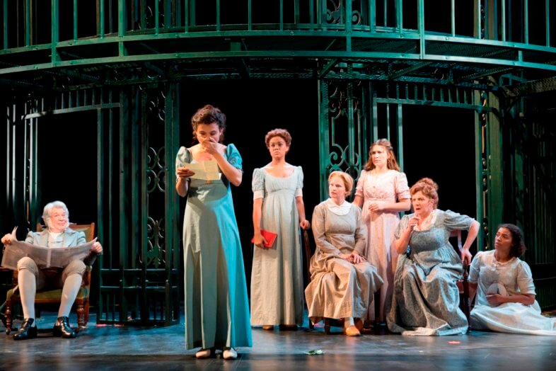 PRIDE AND PREJUDICE by Austen, , Writer - Jane Austen, Director - Deborah Bruce, Designer - Max Jones, Composer - Lillian Henley, Lighting - Tina MacHugh, Sound - Matt McKenzie, Churchill Theatre, Bromley,2016, Credit - Johan Persson - www.perssonphotography.com /