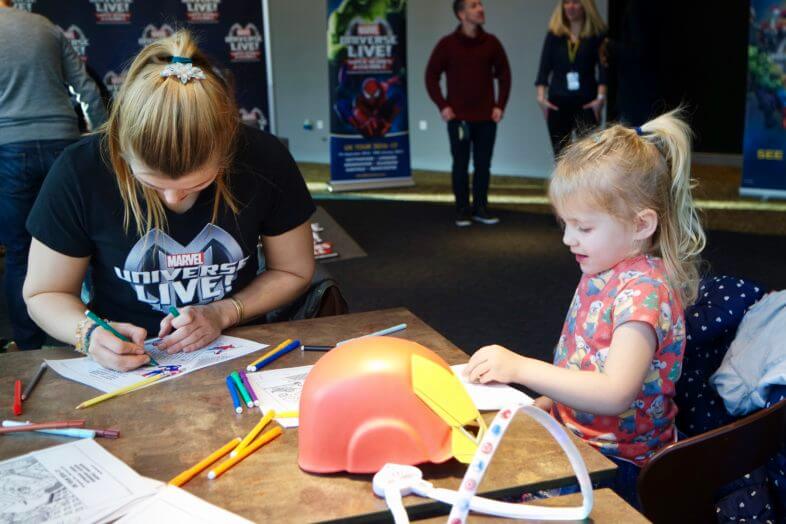 Colouring with Captain Marvel