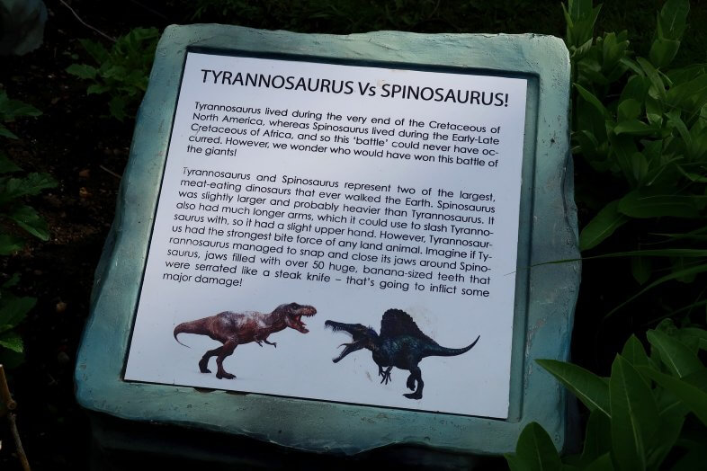 Information board at Jurassic Kingdom