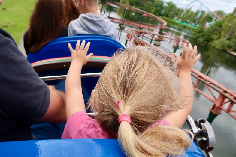Lydia on the rollercoaster