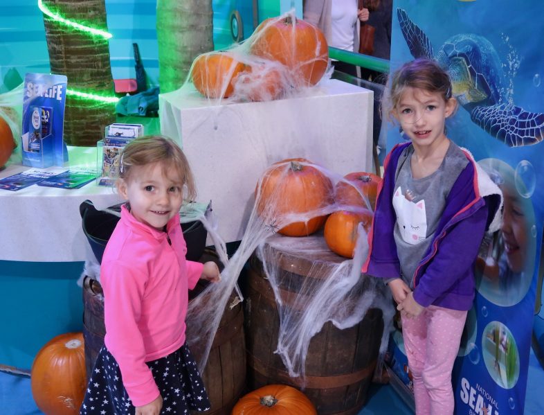 Georgie and Lydia at Sea Life Birmingham