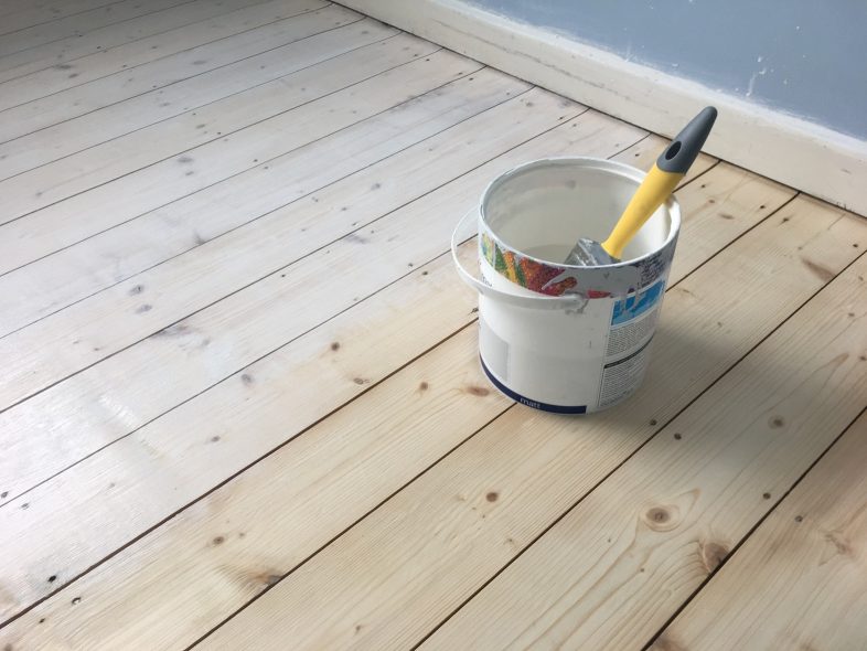 Adding paint to the floor