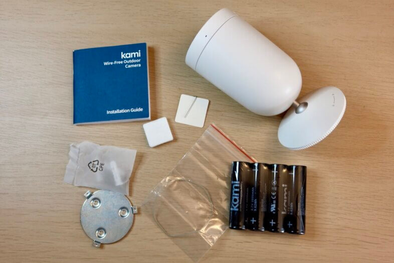 Kami Wire-Free Outdoor Security Camera, what's in the box
