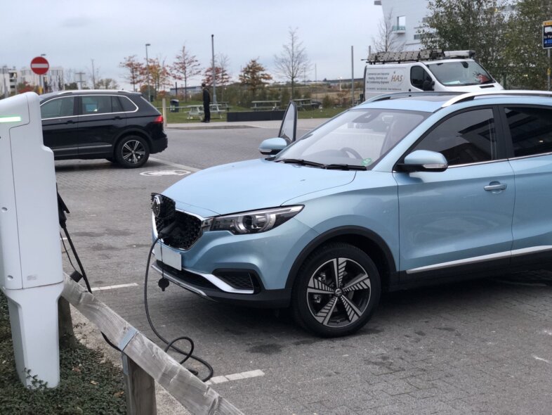MG ZS EV on charge