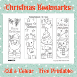 Christmas Bookmarks - Cut Out and Colour In