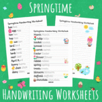Springtime Handwriting Worksheets - Free Printable Springtime Handwriting Worksheets inc Easter